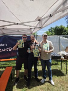Teilnehmer des Freestyle-Würfelschach-Turniers beim Bergfest Ilmenau