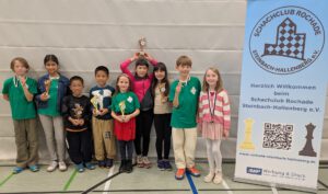 Nachwuchs des Ilmenauer Schachvereins mit Pokalen und Medaillen beim 10. Hallenburg-Cup 2026 in Steinbach-Hallenberg